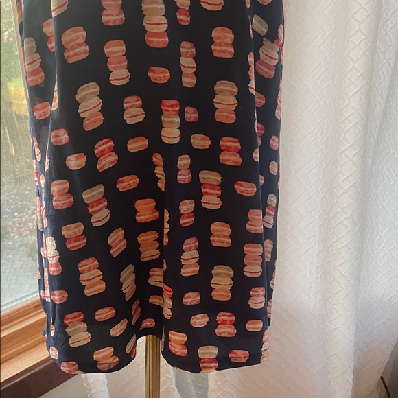 $148 NWT Joie Alicia Macaroon Silk Navy Multicolor Patterned Tank Top Medium - Picture 4 of 9